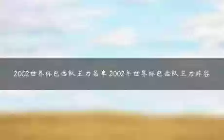 桑巴西阵容(巴西队最强阵容)插图