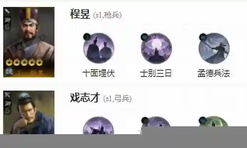 战棋程昱阵容搭配插图