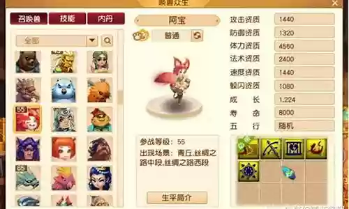 梦幻西游2宝宝技能位置图插图