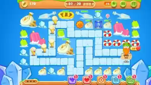 保卫萝卜2第44关攻略图解法插图