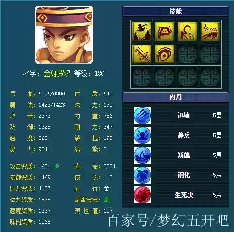 梦幻西游进阶召唤兽金身罗汉插图1