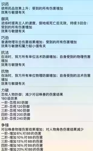 梦幻西游进阶召唤兽技能资质大全_1插图1