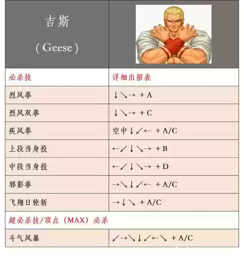 拳皇所有人物所有技能介绍插图