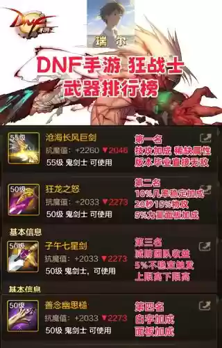 90ss武器改版狂战，狂战士90级武器选择插图