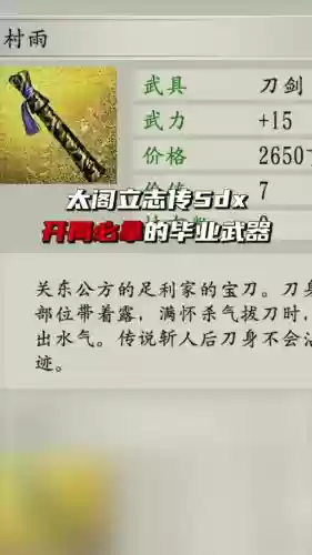 太阁剑5技能，太阁5剑豪插图