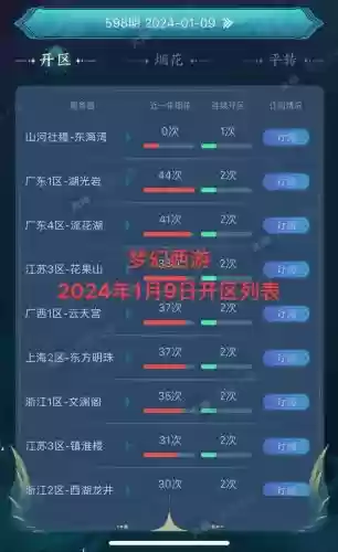 梦幻西游笑傲江湖的开区时间表，梦幻西游笑傲三界开区列表插图