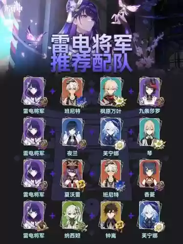 雷电将军5星阵容搭配推荐,雷电将军5星武器推荐插图 雷电将军5星阵容搭配推荐,雷电将军5星武器推荐插图